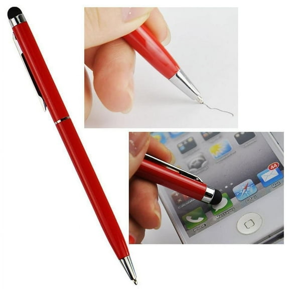Stylus Pen [10 pcs, Red], 2-in-1 Universal Touch Screen Stylus   Ballpoint Pen For Smartphones Tablets iPad iPhone Samsung etc