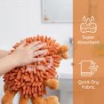 thumbnail image 4 of REGALWOVEN Cute Animal Chenille Hanging Hand Towels, Cartoon Fuzzy Ball Hand Towel, Soft Absorbent Decorative Bathroom Towels 1 Pc Orange 9" x 12", 4 of 6