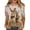 Beige #202, variant on Easter Ladies Shirts Eggs 3/4 Sleeve Bunny Shirt Spring Casual Funny Tops Plus Size Graphic Crew Neck Top Pink 2XL