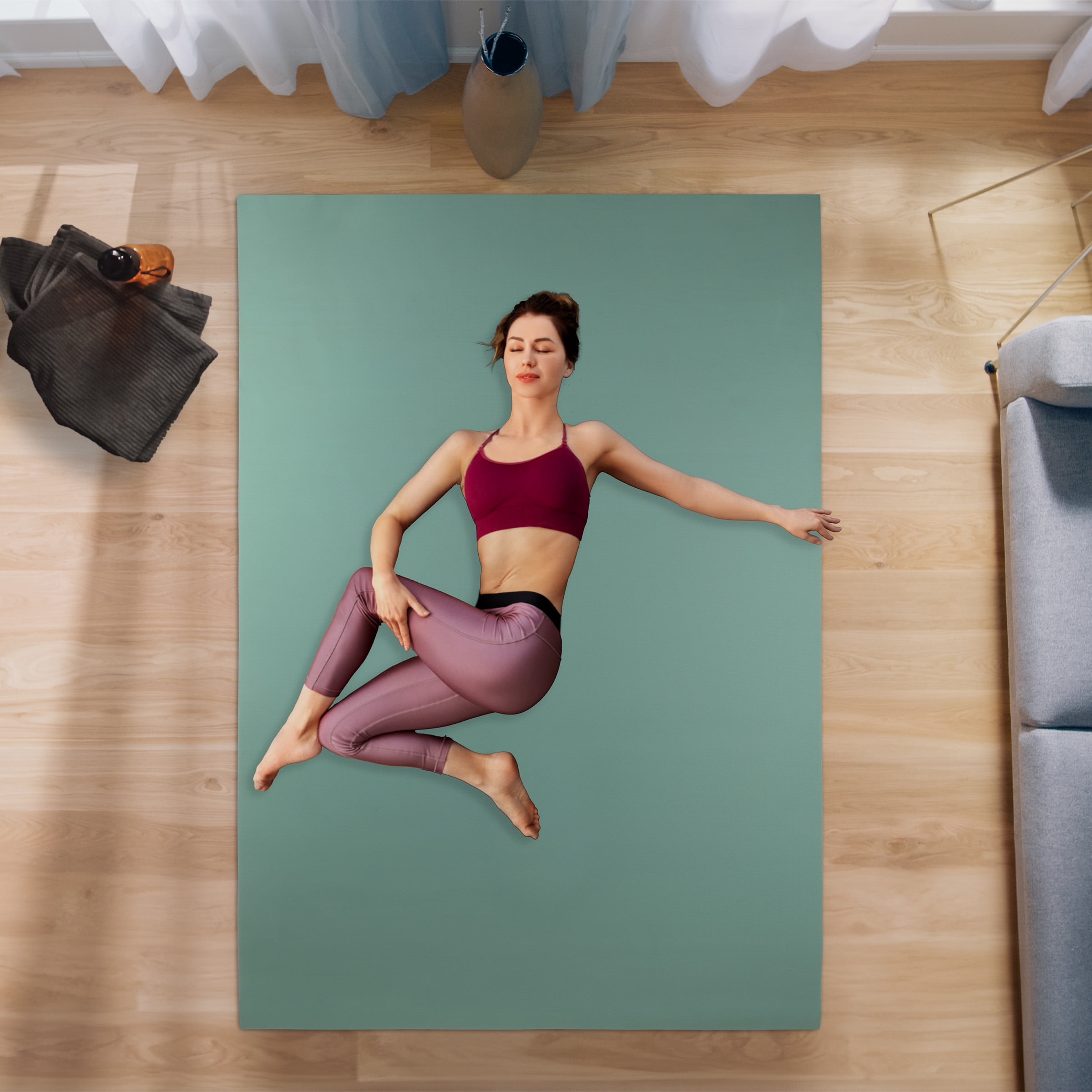 6 x 4 Large Yoga Mat - Mint