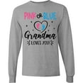 thumbnail image 3 of Inktastic Pink or Blue Grandma Loves You Long Sleeve T-Shirt, 3 of 5