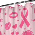 thumbnail image 3 of Pink Breast Cancer and Pioneer Flower Love Shower Curtain 84"x72" ,Bathroom Decorative Shower Curtains Set with 12 Hooks,Modern Waterproof Washable Shower Curtain, 3 of 6