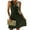 Army green, variant on Women Summer V Neck Front Knotted Sleeveless Tank Dress Solid Casual A Line Dresses