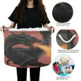 thumbnail image 6 of WOBOGO Fire Dragon Toy Storage Basket 20×14in Canvas Laundry Hamper for Living Room Kids Room Bathroom Organizer, 6 of 6