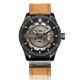 thumbnail image 1 of Temporizador Moda Hombres de Cuero Genuino Relojes 1ATM Vida Cuarzo resistente al agua Casual Hombre Reloj Relogio Musculino 1 1, 1 of 5
