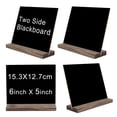 thumbnail image 2 of Miangastore Two Sides Mini Tabletop Chalkboard Signs with Rustic Style Wood Base Stands (Black), 2 of 8
