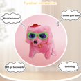 thumbnail image 4 of Fiudx juguetes Cachorro de juguete de peluche eléctrico interactivo con gafas de sol y sombrero que promueve el sonido de caminar moviendo la cola experiencia sensorial emocionante para niños, 4 of 6