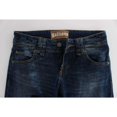 thumbnail image 4 of Galliano Blue Wash Cotton Blend Slim Fit Bootcut Jeans, 4 of 9