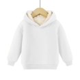 thumbnail image 4 of Otqutp Children Boys Girls Autumn Winter Solid Pullover Tops Casual Long Sleeve Hoodie Sweatshirt Fall Clothes Sweatshirts for 4-15 Years(White,10-11 Years), 4 of 4