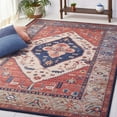 thumbnail image 2 of SAFAVIEH Tucson Nicole Traditional Machine Washable Area Rug, 6' x 9', Rust/Blue, 2 of 8