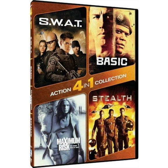 4-in-1 Action Collection DVD - SWAT, Basic, Maximum Risk, Stealth