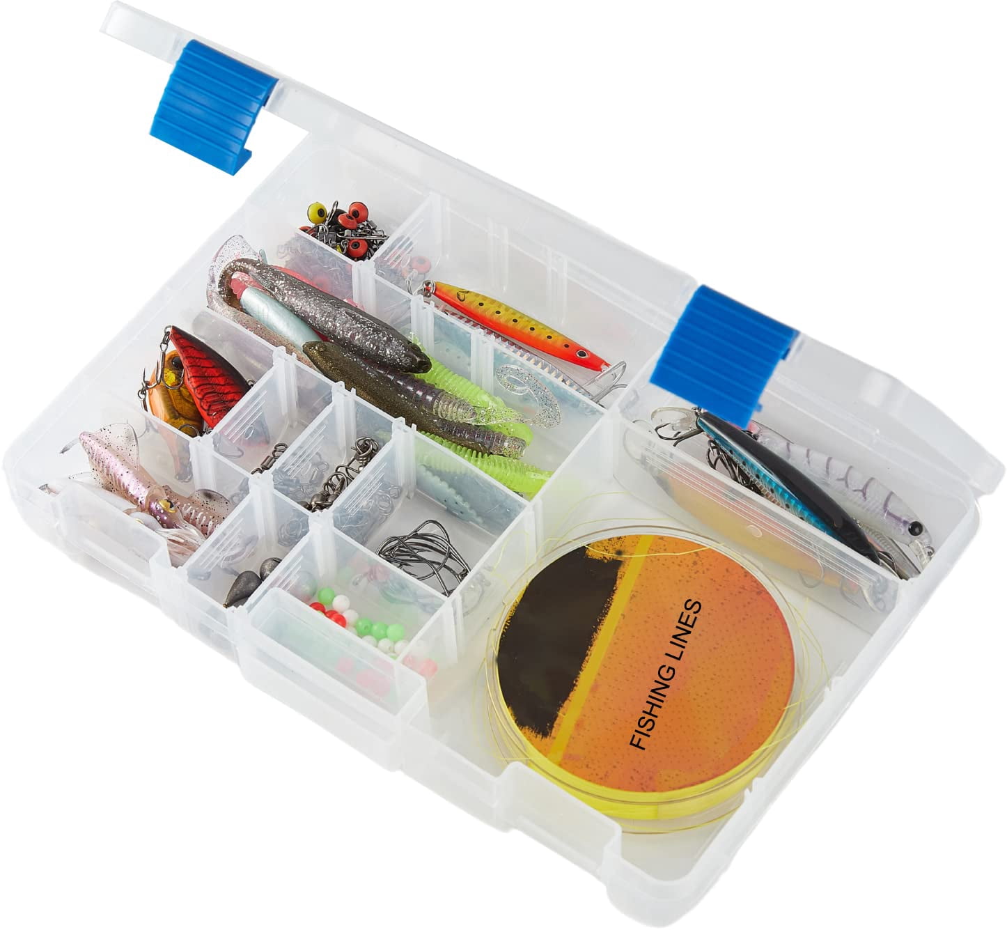Medium Plastic Fishing Tackle Box Storage Organizer 3600 With Adjustable Dividers Tray Parts Crafts Case 4 Pack