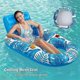 thumbnail image 4 of 140x90cm Swimming Pool Inflatable Maple Leaf Float Lounger PVC Water Bed with Cup Holder and Backrest, 4 of 5