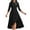 Black, variant on Kmdttou Women's Summer Fashionable And Elegant Solid Color Round Neck Long Sleeved Lace Dress With Detachable Hem Set,Women's Long Dresses Flowy Maxi for Beach