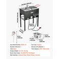 thumbnail image 2 of VEVOR Outdoor Propane Deep Fryer, Dual-Tank 16QTx2 Large Capacity Commercial Fryer,Stainless Steel Fish Cooker with 3 Basket,Thermometer,Floor Standing Fryers for Catering Event Camping,50,000 BTU, 2 of 9