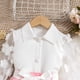 thumbnail image 5 of Odeerbi 3-7 Años Conjunto de Tul Para Niñas Camisa de Manga Larga Falda de Gasa Con Cinturón Conjunto de Tres Piezas Conjunto de Falda Con Lazo, 5 of 7