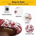thumbnail image 3 of Elastic Fitted Round Tablecloth, Pink Red Eucalyptus Leaves Waterproof Stretch Table Cover for 45"-54" Tables, Watercolor Spring Summer Botanical Washable Outdoor Tablecloths for Patio, Picnic, 3 of 9