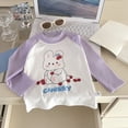 thumbnail image 2 of Emitonse Toddler Girls Cotton Long Sleeve T-Shirt Unisex Baby Girls Boys Infant Toddler Long Sleeve T Shirts Graphic Cartoon Cute Print Crewneck Tee Light Purple,Size 7-8 Years, 2 of 6
