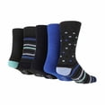 thumbnail image 1 of Mens Pattern Bamboo Fiber Socks | 5 Pairs | Sockshop Wildfeet | Colourful Dress Socks, 1 of 2