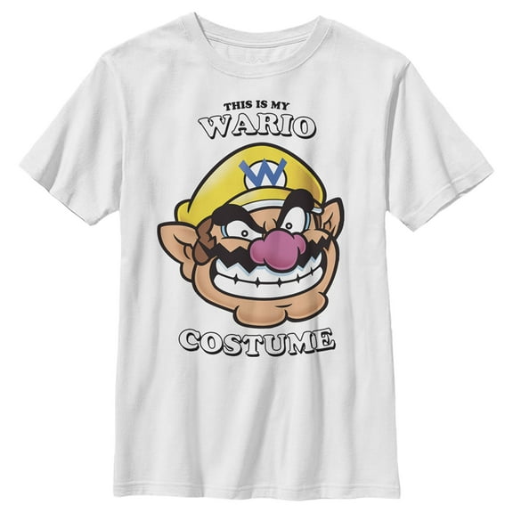 Boy's Nintendo This is my Wario Costume Graphic Tee White X Small