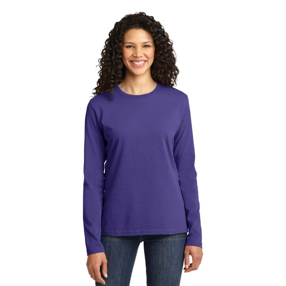 Port & Company LPC54LS Ladies Long Sleeve Core Cotton Tee, T-Shirts