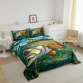 thumbnail image 3 of Erosebridal Farmhouse Pike Fish Bedding Sets Full with Comforter, Hunting and Fishing Duvet Insert, Lake Wildlife Bedroom Decor, Reversible 3-Piece, 3 of 8