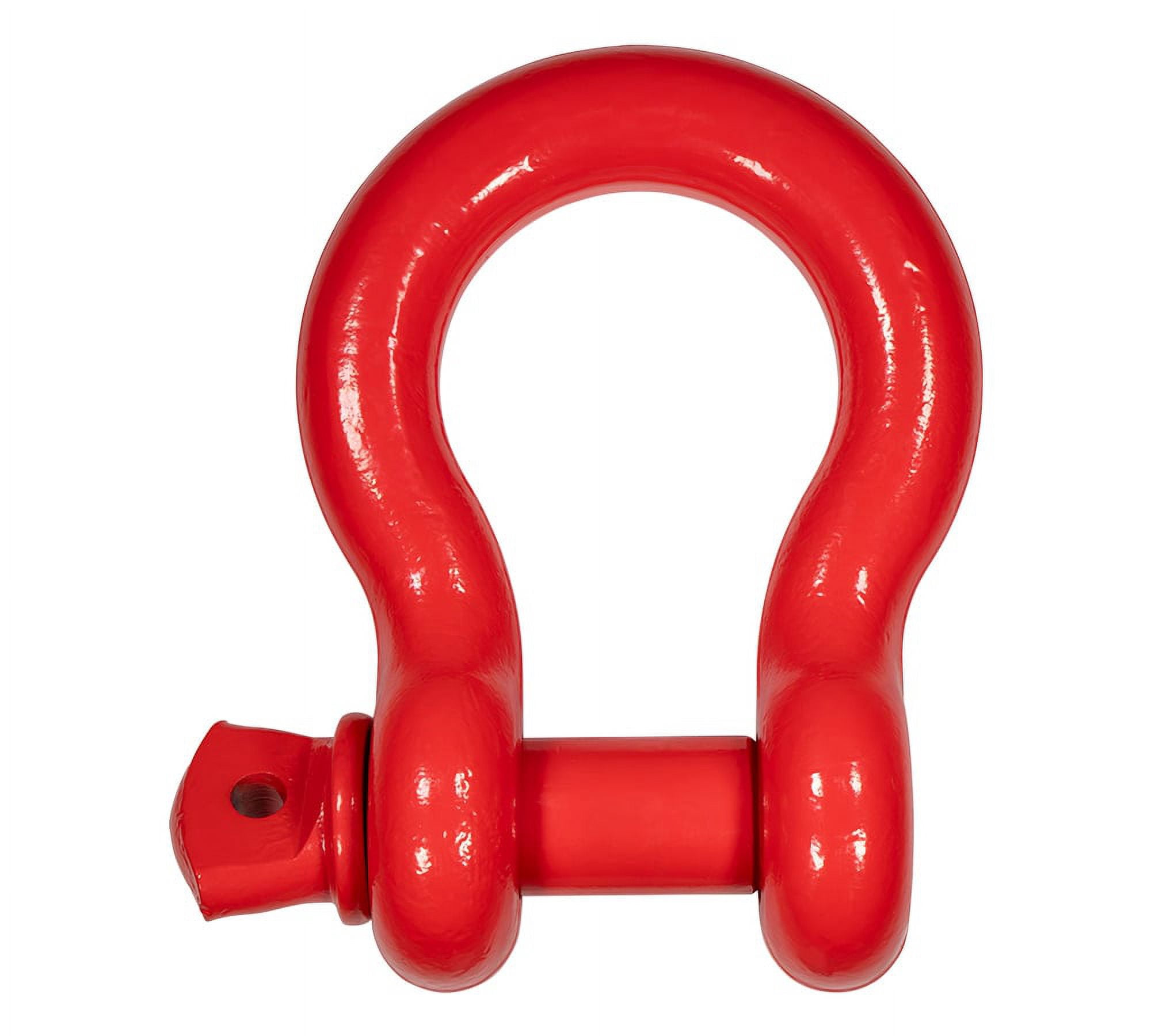 2" Anchor Shackle Forged Carbon Steel w/ Alloy Screw Pin Load Limit # 35 Tons (70,000 lbs) | Double Rust Protection Heavy Duty D Ring Shackle for Towing, Rigging & Vehicle Recovery
