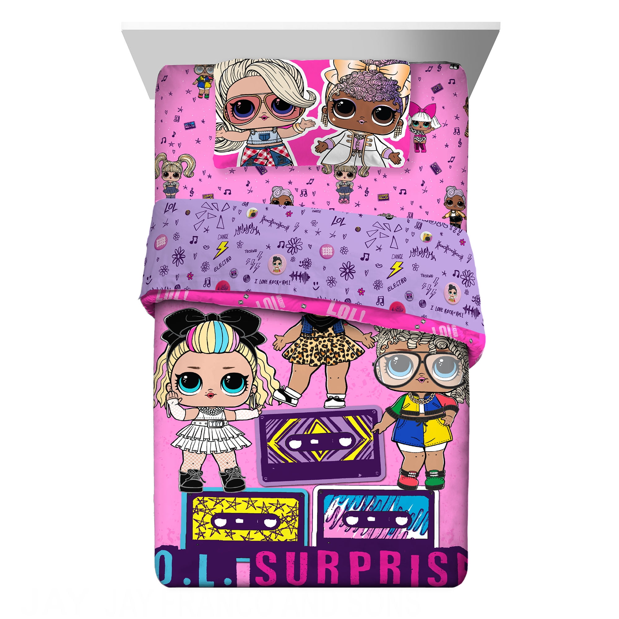 Girls Surprise Bedding Set LOL Kids Comforter Sheets Pillow Case Pink Twin Size 