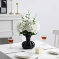 thumbnail image 3 of Black Pumpkin Ceramic Vase, Minimalist Boho Flower Vase for Pampas Grass & Dried Bouquets, Large Home Decor for Shelf, Desk, Office, Fireplace Mantel & Wedding Display, 3 of 7
