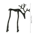 thumbnail image 3 of HIELLFQ Christmas Decorations-Set of 2 Black Reindeer Statues Elegant Metal Reindeer Christmas Decor Ideal for Mantel Living Room Bedroom Office 2Pcs, 3 of 9