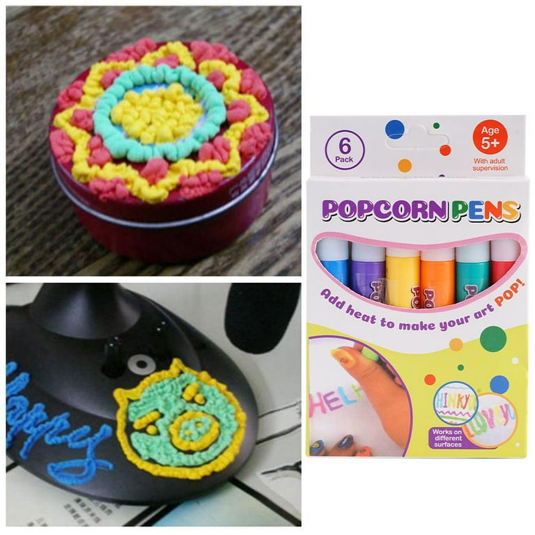 Penne Magiche Popcorn 3D - 12 Penne + Tavole Da Disegno Per Bambini, Divertimento Creativo - Foto 5