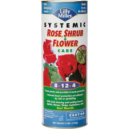 Lilly Miller Systemic Rose Schrub & Flower Care Plant Food and Kills Insects 8-12-4; 4 (Best Fertilizer To Kill Weeds)