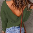thumbnail image 4 of JINMGG V Neck Sweaters for Women Fall Winter Clearance,Fashion Women Winter Solid Long Sleeve Pullove V-Neck Casual Sweater Tops, 4 of 7