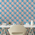 thumbnail image 2 of Ambesonne Flowers Peel & Stick Wallpaper for Home, Watercolor Neutral Floral, 13"x36", Deep Sky Blue Sand Brown, 2 of 5