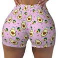 thumbnail image 2 of Picia Different Avocados Printed Workout Shorts for Women Seamless Scrunch Butt Lifting High Waisted Yoga Gym Booty Running Moisture-wicking Short Pants-Medium, 2 of 9