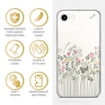 thumbnail image 4 of Case Yard iPhone-SE Case Clear Soft & Flexible TPU Ultra Low Profile Slim Fit Thin Shockproof Transparent Bumper Protective Cover Drop Protective Cell Phone Cases (Floral Flowers), 4 of 8