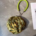 thumbnail image 3 of Bolso de noche con diseño de lujo con flores de seda, bolso para vestido de dama, bolso para novia, bolso para boda, bolsillo para lápiz labial, bolso pequeño con clip, 3 of 5