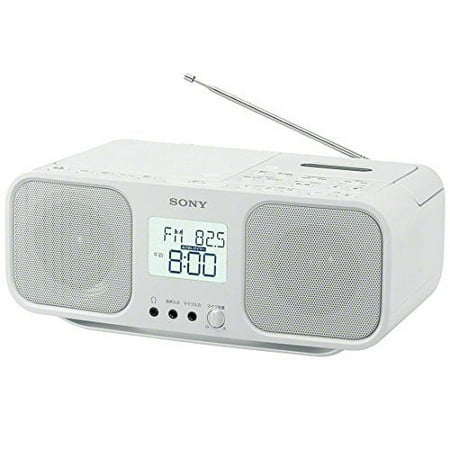 Sony CD radio cassette recorder CFD-S401 : FM / AM / wide FM compatible Equipped with large LCD / karaoke function Battery-powered white CFD-S401 IN