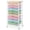 Multicolor, variant on KK KINGRACK Storage Rolling Drawer Cart, Drawer Organizer with 8 Drawers and Wooden Tabletop, Metal & Plastic, White