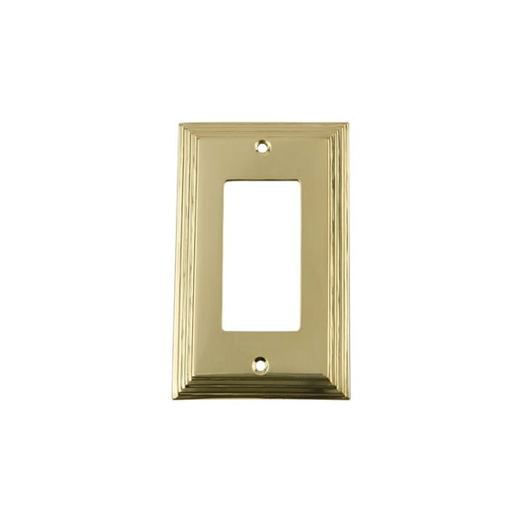 Nostalgic Warehouse Dec_Swplt_R1 Deco 20'S Luxury Solid Brass 1 Gang Single Rocker Light