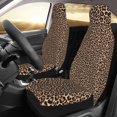 thumbnail image 2 of Gaeub Brown Leopard 2Pack Full Set Car Seat Covers with Soft Padding Universal Auto Front Seats Protector and Cushion Mat, 2 of 7