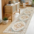 thumbnail image 4 of 2 x10ft Washable Hallway Runner Rugs, Non-Slip Soft Kitchen Rug Runner Laundry Room Rug, Vintage Floor Runner for Kitchen Entryway Laundry Room, 4 of 8