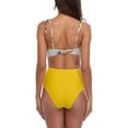 thumbnail image 4 of Women's One Piece Swimsuit Cut-Out Print High Waist Monokini Swimwear, 4 of 6