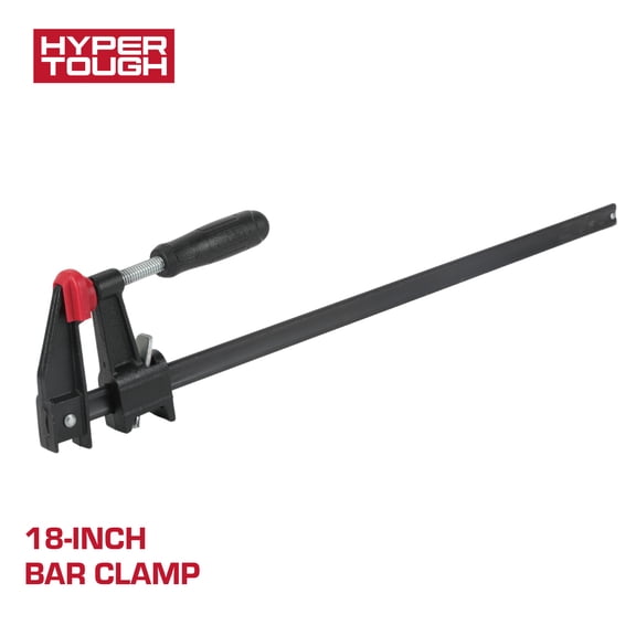 Hyper Tough 18-inch F-style Bar Clamp with Comfort Grip Handle
