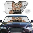 thumbnail image 2 of Balery Cat Holding Mugshot Sign Windshield Sun Shade, Car Front Window Sunshade Cover ,Automotive Interior Portected Blocks Uv Rays For Car Pickup Truck Suv Accessories- Small, 2 of 7