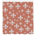 thumbnail image 2 of Ambesonne Fleur De Lis Shower Curtain, Lily Pattern Classic, 69"Wx84"L, Dark Salmon, 2 of 4