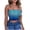 #779-Blue, variant on Warop Women's Sequin Print Bandeau Top, Yoga Sports Bra for Fitness and Daily Casual Wear