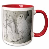 3drose, Night Owl, 15oz Two-tone Red Mug