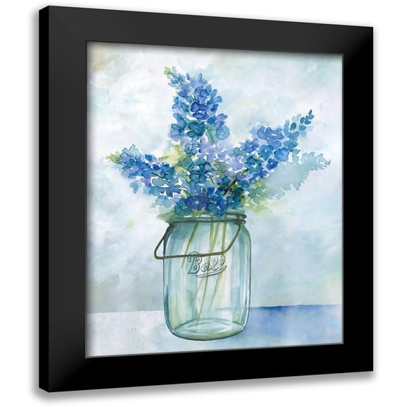 Nan 12x14 Black Modern Framed Museum Art Print Titled - Bluebonnets