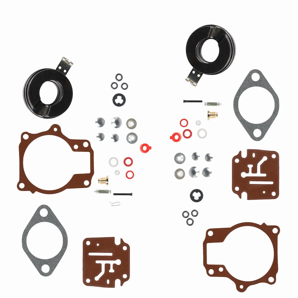 Carburetor Rebuild Kit With Float For Johnson Evinrude 50-55-60 HP (2 Kits)
